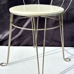 Vintage Iron Mid Century Modern Vanity Chair 