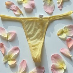 New Yellow Thong Size Small