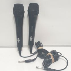 2X  Kareoke Microphones On/Off Switch (Black). 1/4 Inch Connection. Work Great. Great Condition 