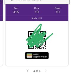 Lakers Vs Wizards 4 Tickets