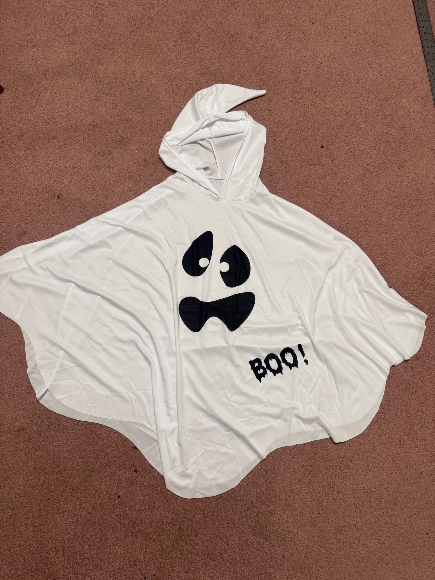 New ghost hoodie top shirt cloak cape goth costume poncho dress