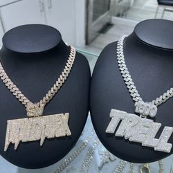 VVS CUSTOM 3” PENDANT & 10mm CUBAN CHAIN DEAL - Passes Diamond Tester, Top Quality