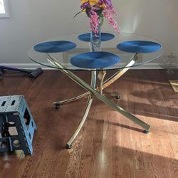 Dining Table Round And Gold