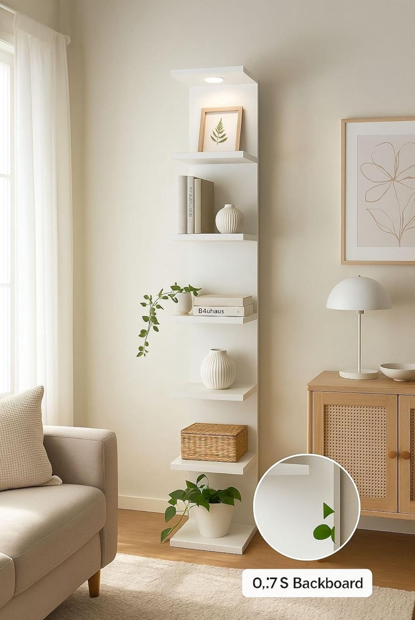 7 Tier wall Shelf With led Lights 