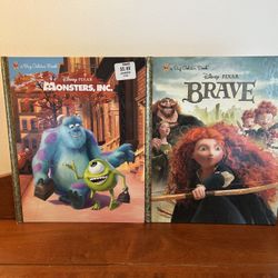Set of 2 Hardcover A Big Golden Book - Monsters, Inc. & Brave