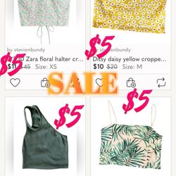 Sale: Womens Summer Crop Tops