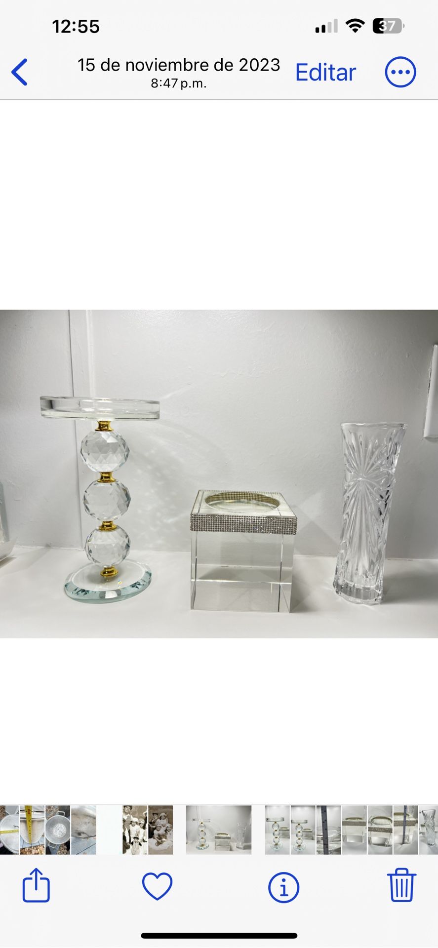 Candle holder 2 pieces 1 vase