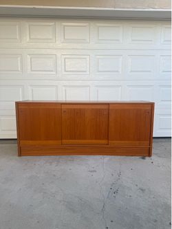 mid century teak credenza