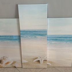 Beach-Themed Canvas Wall Art Set (5 Pieces)
