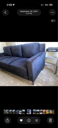 Small microfiber sofa