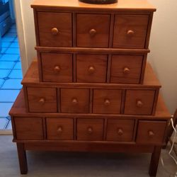 CD or Crafting 15 Drawer Wood Storage  cabinet