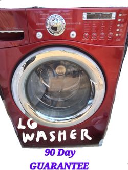 WASHING MACHINE WASHER LG BRAND RED 90 DAY GUARANTEE FREE DELIVERY POSSIBLE REFURBISHED