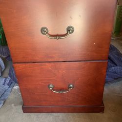 2-Drawer Wood File Cabinet