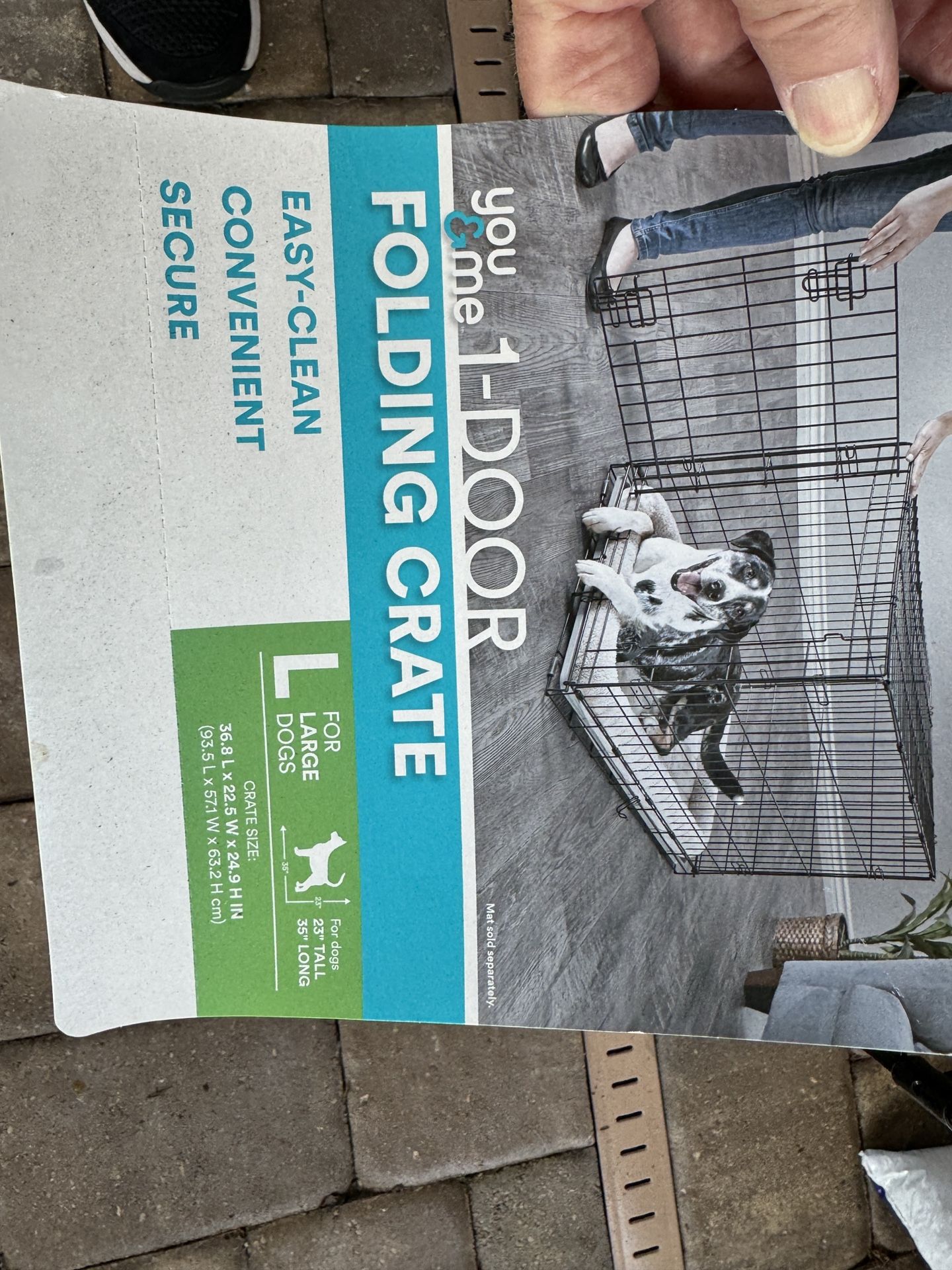 You & Me Large Dog Folding Crate