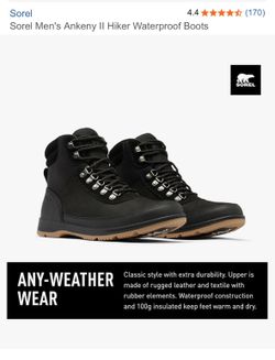 Sorel Men's Ankeny Hiker Waterproof Boots