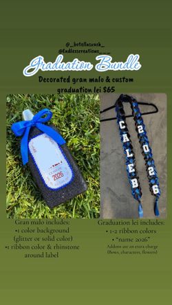 Custom bottle and graduation lei
