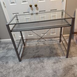 Glass and Metal Desk