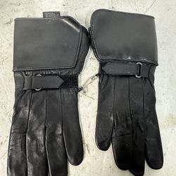 Riding Gloves Black Leather Deer Insulation Small #D6