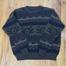 Vintage Brown/Green Knit Sweater