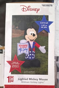 Disney Mickey Mouse 4th of July Inflatable 3.5 ft