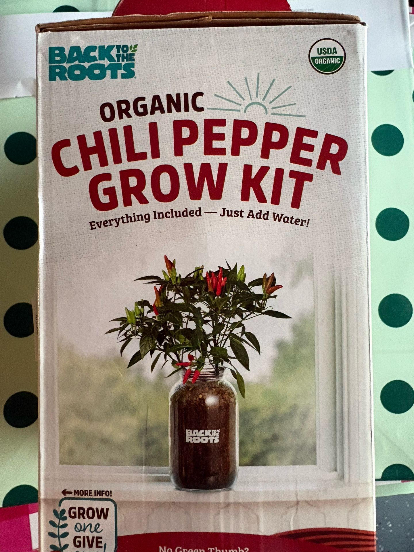 New In Box Organic Chili Pepper Grow Kit