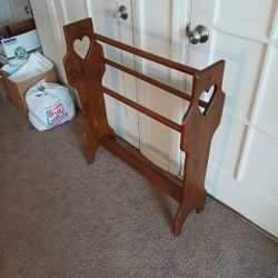 Antique Wooden Quilt Rack.