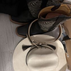 Cowboy Boots Hat Belt