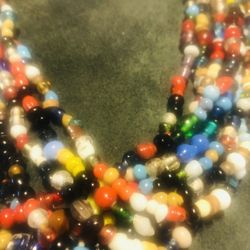 Antique  Trade Bead Necklace  34  inch  In Excellent Condition 