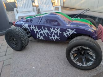 Upgraded Traxxas Rustler.