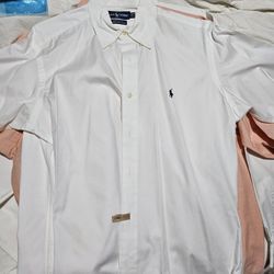 White 15 34 Ralph Lauren Dress Shirt 