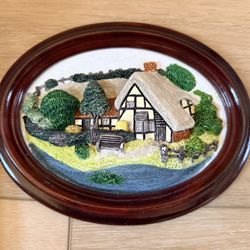 Hand Painted 3-D Art For Shelf Or Wall