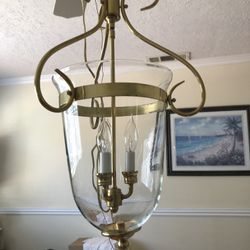 Brass Hanging Light Fixture