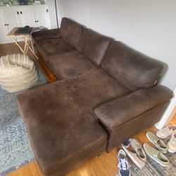 Pleather Couch w/chaise
