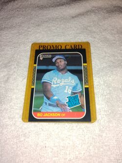 Perfect Mint Vintage Old 1987 Bo Jackson Rookie Baseball Card - Donruss #35