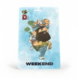 DesignerCon 2025 WEEKEND Badge Event Pass with Cartoon Artwork by Peach Monoko