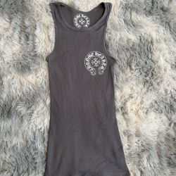 GRAY CHROME HEARTS TANK TOP SIZE MEDIUM MEN 