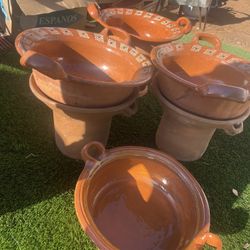 3 Sets De Ollas De Barro Con Brasero