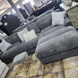 Rite Face Chaise Sectional Grey