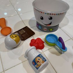 Fisher-Price Laugh & Learn Magic Color Mixing Bowl Infant & Toddler Learning Toy, 7 Pieces