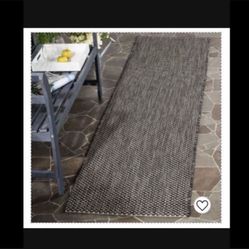 2ft X 8ft Courtyard Cy8521 Rug Safavieh Black Beige Runner Indoor Outdoor!