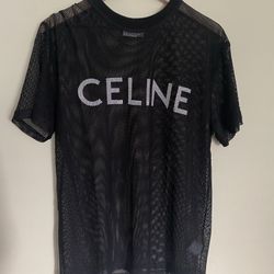 Celine Fishnet Jersey T-shirt