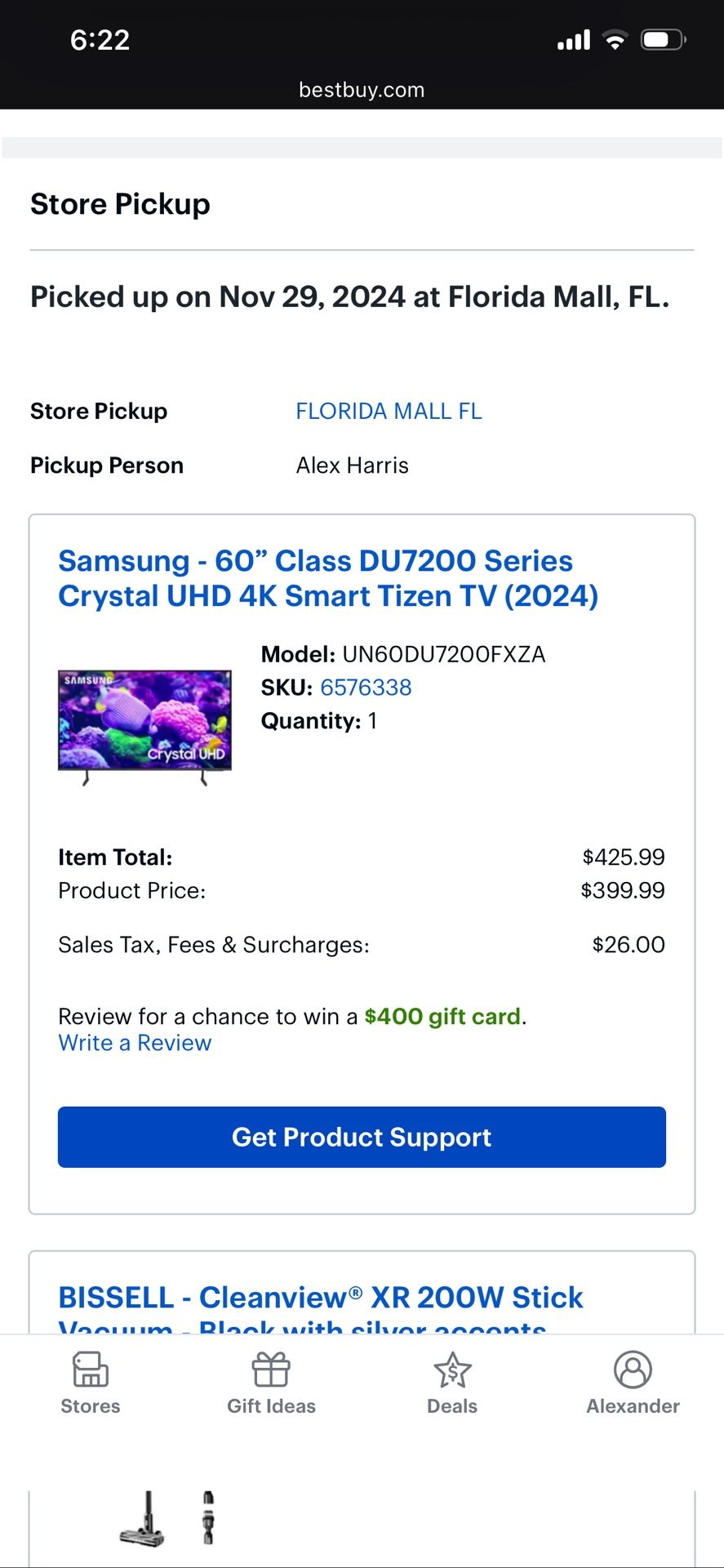 Samsung - 60" Crystal UHD 4K Smart Tizen TV (2024)