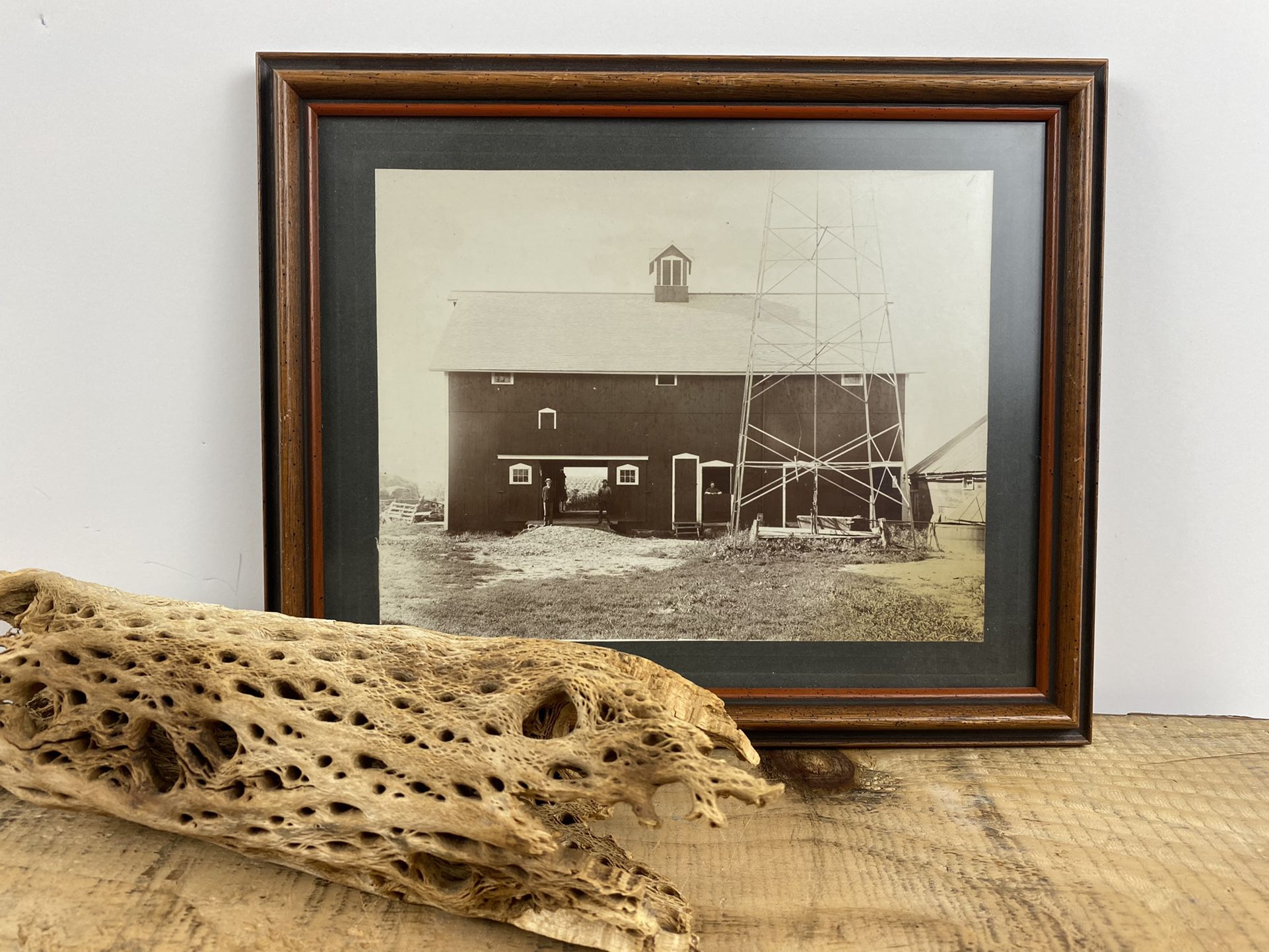 Vintage framed photo of Maple Grove Farm built in 1902