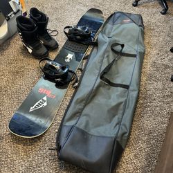 Snowboard Set Ride 162cm Board, Morrow Boots Size 12, Lx Bindings Bonfire Bag