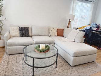 Crate and Barrel Lounge bumper chaise sectional couch