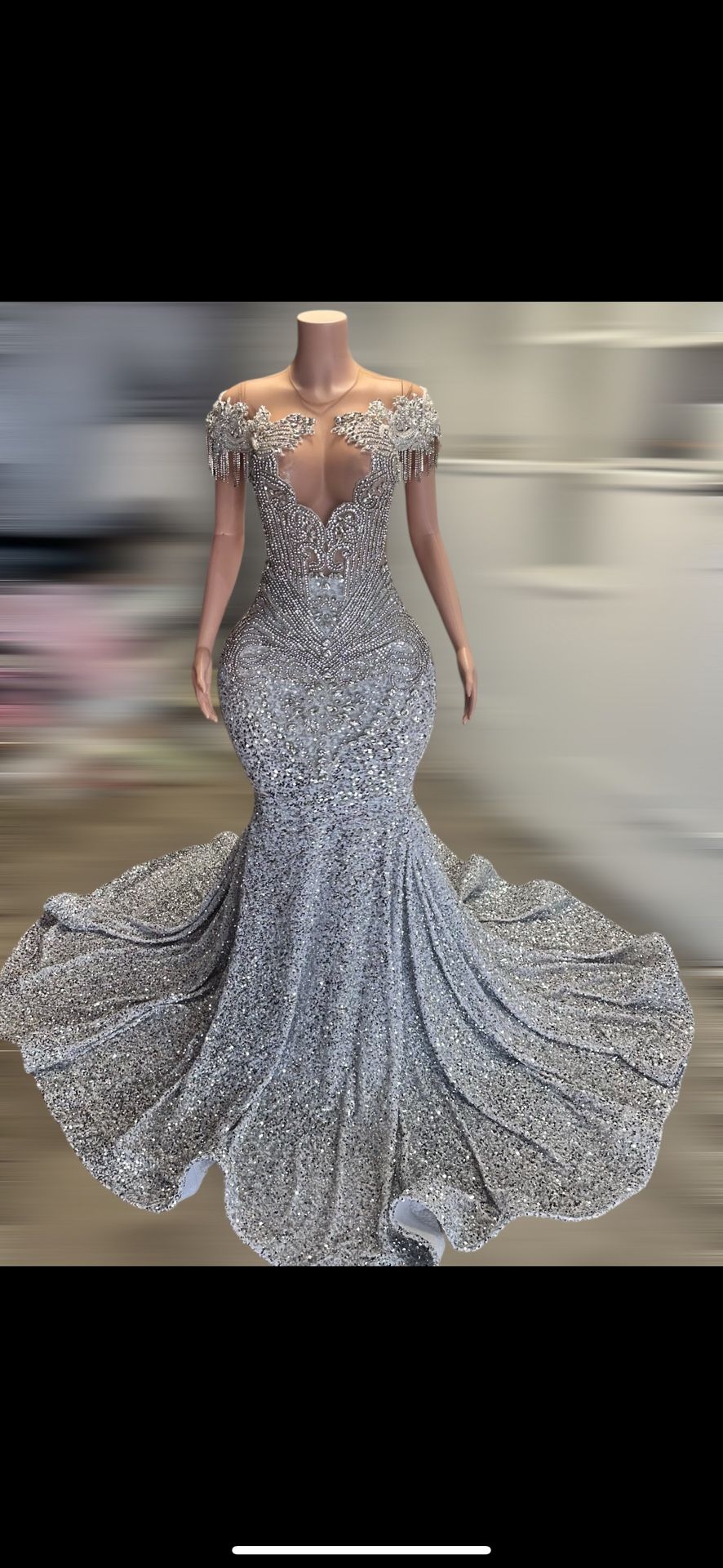 Silver Prom Dress