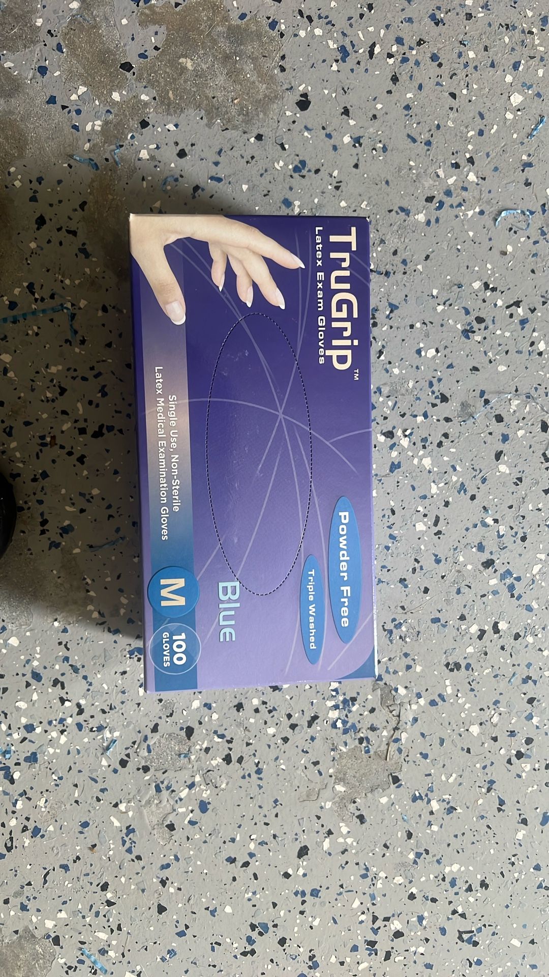 Latex Gloves Blue And White