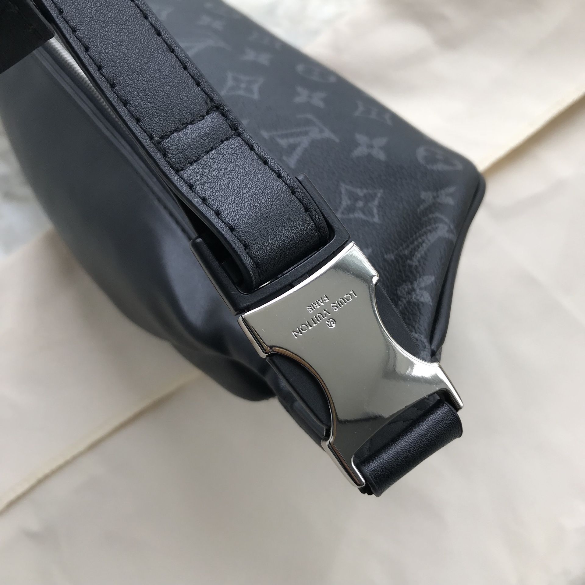 Authentic louis vuitton Monogram canvas black belt bag