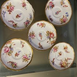 Hammersley & Co Dresden Sprays Set of 5 Saucers