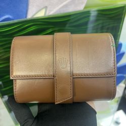 ROLEX 2 Watch Travel Case Leather